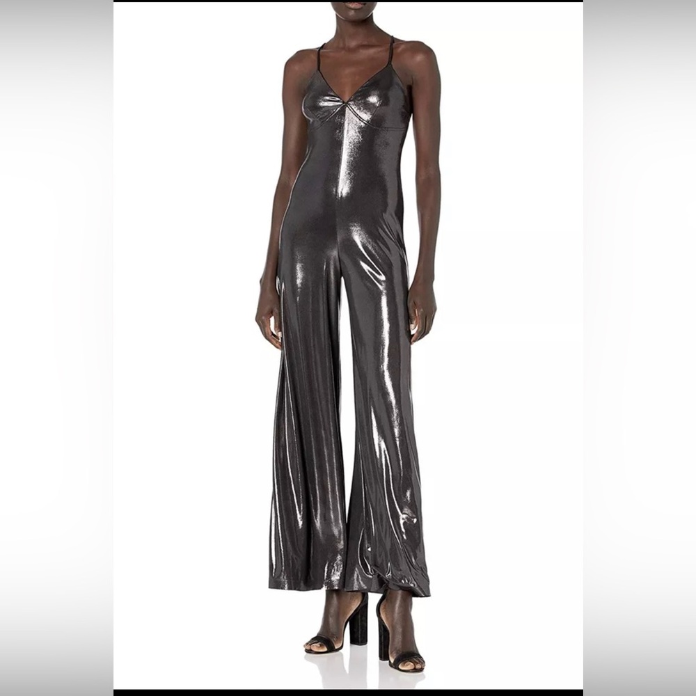 Norma Kamali large New with tags jumpsuit large 40 size silver